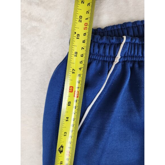 Vintage Tommy Hilfiger Men's Sweat Shorts Size Small Blue Stretch Waist Wide Leg - Picture 12 of 12